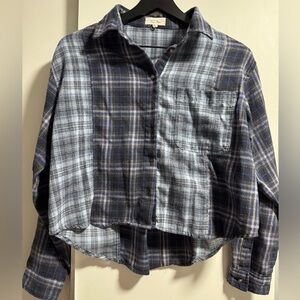 Love Notes Blue and Yellow Plaid Shirt